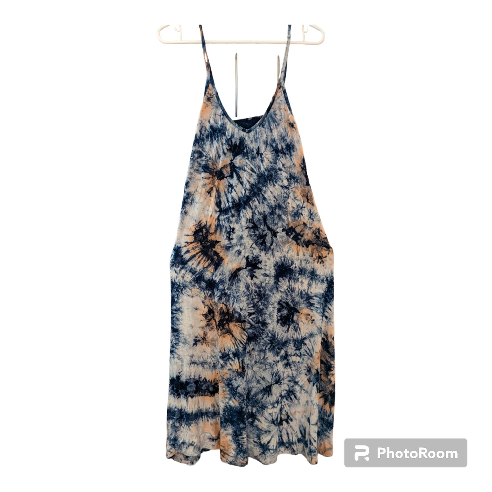 The Vanity Room tie dye strappy open back maxi dress XS